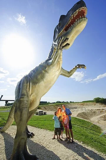 Familie am Fossiliensteinbruch Blumenberg