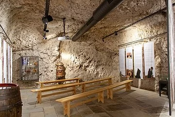 Ausstellungsraum des Besucherzentrum Felsenkeller