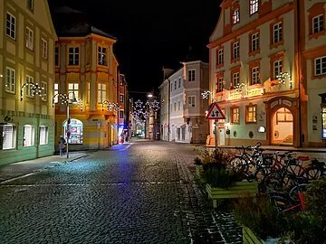 Winter Marktplatz Weihnachtsbeleuchtung