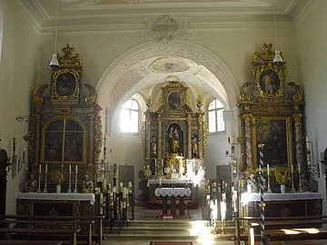 Wallfahrtskirche Maria End in Altendorf Ansicht des Altarraums