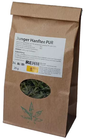 Junger Hanftee PUR Hanftee aus Altmannstein