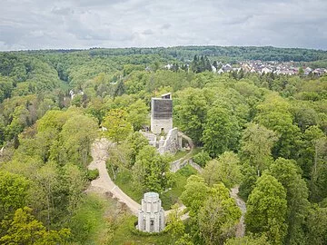 Burgruine von oben (quer)