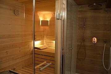 Sauna Bereich in der Ferienwohnung im Gasthof Krone Kinding