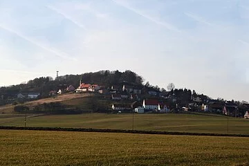 Blick auf Heideck Blick auf die Häuser des Ortes Heideck.