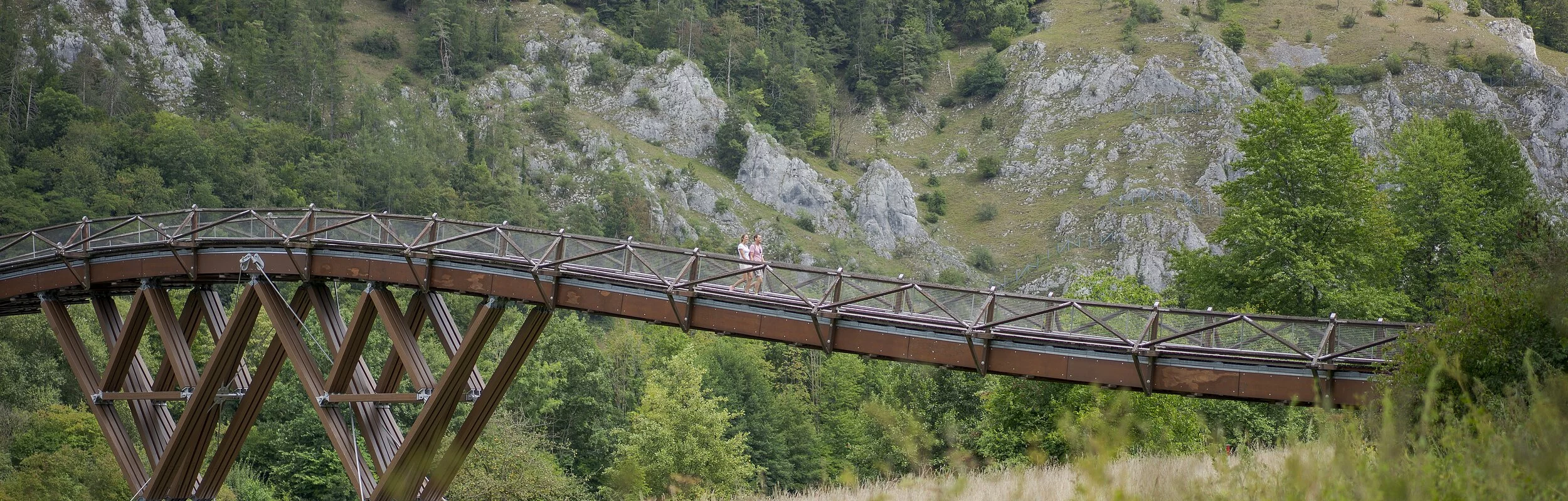 Wanderer auf dem Tatzelwurm bei Essing