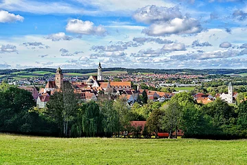 Donauwörth - Blick vom Schellenberg auf die historische Altstadt Donauwörth - Blick vom Schellenberg auf die historische Altstadt
