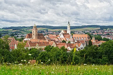 Donauwörth - Blick vom Schellenberg auf die historische Altstadt