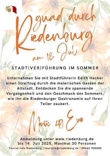 Kulinarische Stadtfühurung Guad durch Riedenburg