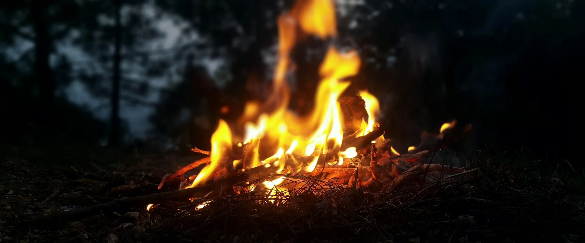 Lagerfeuer im Dunkeln