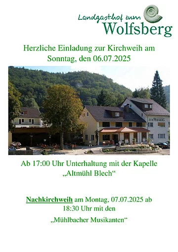 Kirchweih im Landgasthof Zum Wolfsberg