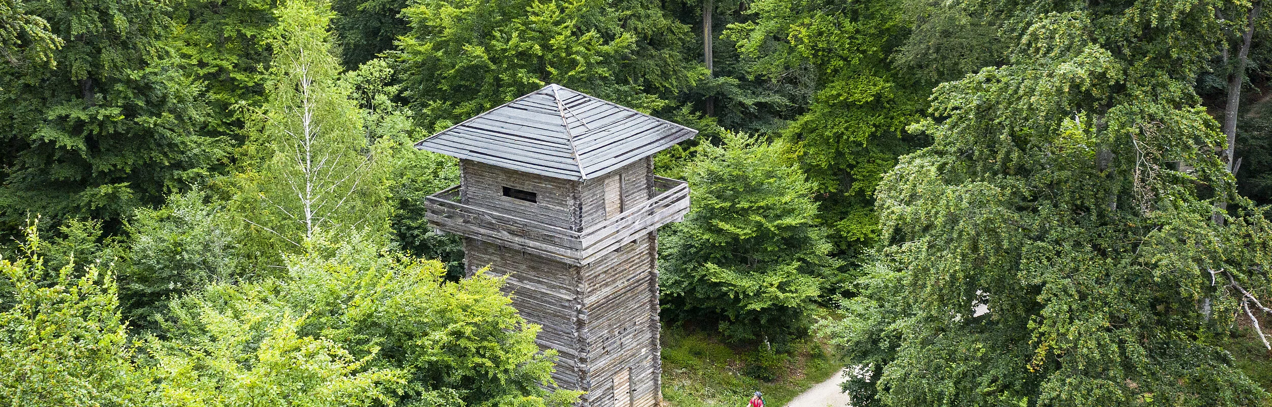 Limesradweg am Limeswachtturm Kipfenberg