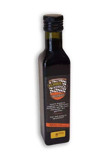 Flasche Kürbiskernöl