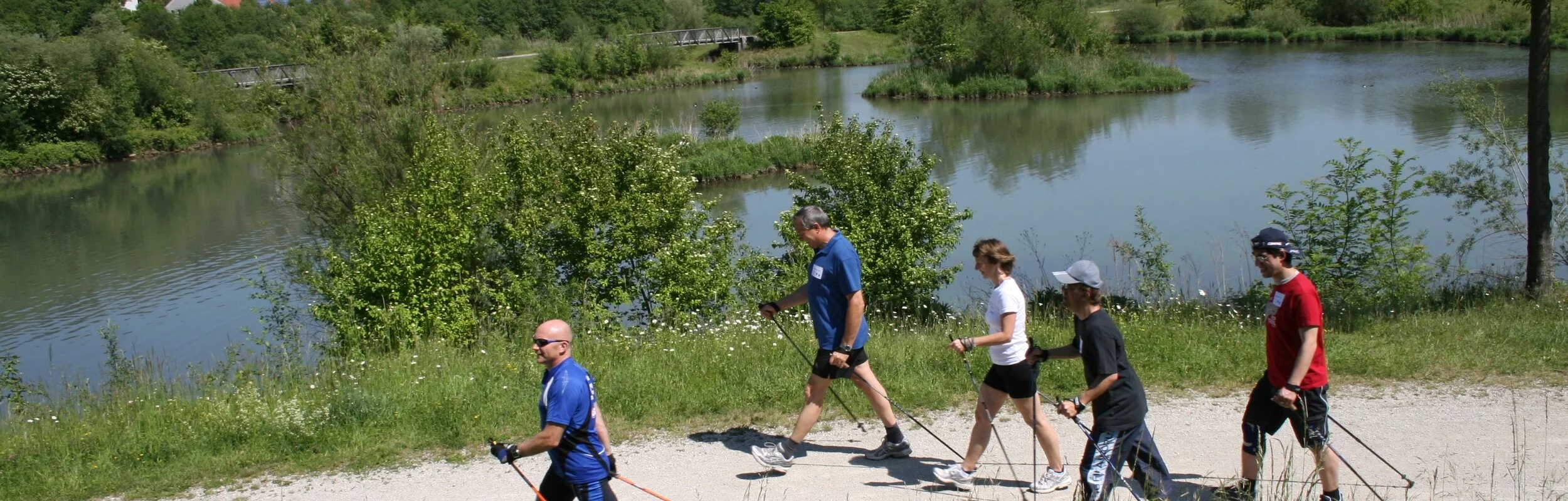 Nordic-Walking am Stadtweiher mit Oliver Riess